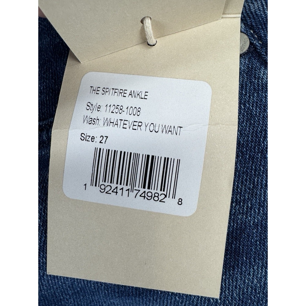 Mother The Spitfire Ankle Jeans Whatever You Want Wash Denim Women's 27x28 NWT - Picture 7 of 15